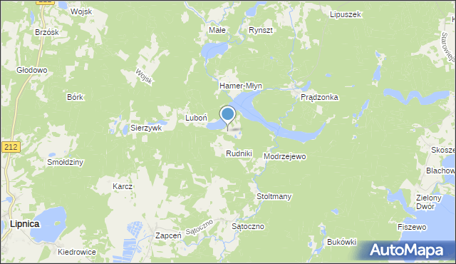mapa Luboń Leśniczówka, Luboń Leśniczówka na mapie Targeo